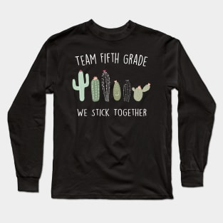 Cactus School Shirt Fifth Grade Long Sleeve T-Shirt